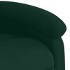 vidaXL Sill&oacute;n masaje reclinable elevable terciopelo verde oscuro