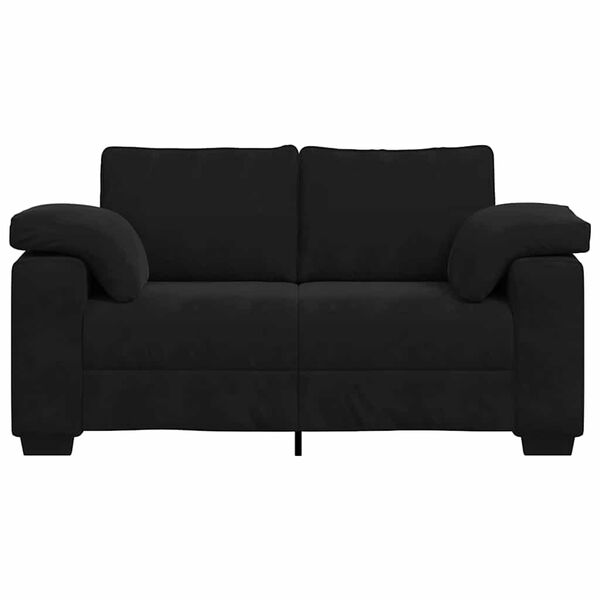 vidaXL Sofá Loveseat Terciopelo Negro 120 cm