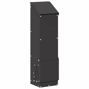 vidaXL Comedero para pollos Negro 13 x 12 x 51 cm