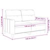 vidaXL Sof&aacute; de 2 plazas de tela color crema 120 cm