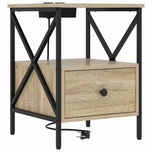vidaXL Armario de Noche con caj&oacute;n Roble Sonoma 41,5 x 40,5 x 55 cm
