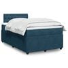 vidaXL Cama box spring con colch&oacute;n terciopelo azul 120x200 cm