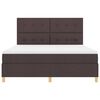 vidaXL Cama tipo Box Spring Marr&oacute;n Oscuro 180 x 200 cm tela