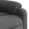 vidaXL Sill&oacute;n reclinable de masaje tela de microfibra gris oscuro