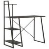 vidaXL Escritorio con estanter&iacute;a negro 102x50x117 cm