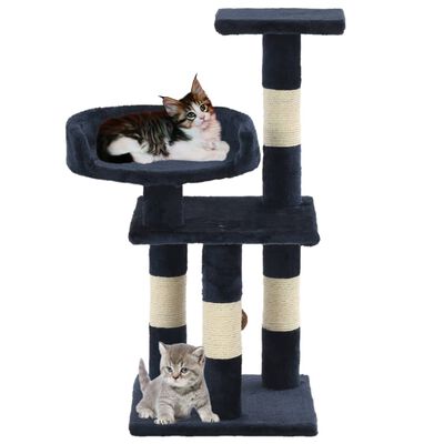 vidaXL Rascador para gatos con poste de sisal 65 cm azul