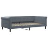 vidaXL Sof&aacute; cama nido con colch&oacute;n terciopelo gris oscuro 100x200 cm