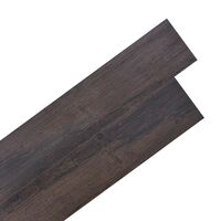 vidaXL Lamas de suelo autoadhesivas de PVC marrón oscuro 2,51 m² 2 mm