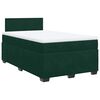 vidaXL Cama box spring con colch&oacute;n terciopelo verde oscuro 120x190 cm