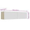 vidaXL Mueble para TV madera contrachapada blanco y roble 120x30x30 cm