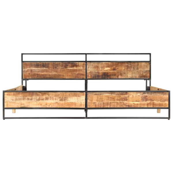 vidaXL Estructura de cama madera maciza de mango sin tratar 200x200 cm