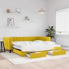 vidaXL Sof&aacute; cama nido con cajones terciopelo amarillo 100x200 cm