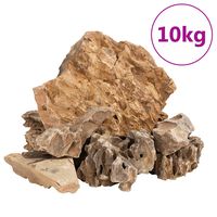vidaXL Piedras de dragón marrón 10 kg 5-30 cm