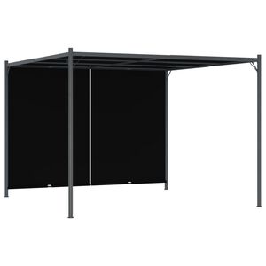 vidaXL P&eacute;rgola de jard&iacute;n con tejado retr&aacute;ctil gris antracita 3x3 m