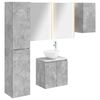 vidaXL Juego de Muebles de Ba&ntilde;o 5 uds. Gris Hormig&oacute;n