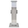 vidaXL Columna con enchufes de jard&iacute;n con l&aacute;mpara acero inoxidable