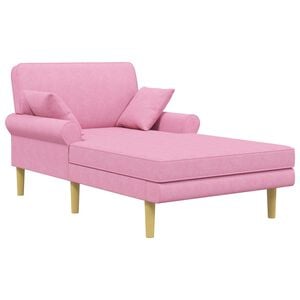 vidaXL Chaise longue Rosa Tela