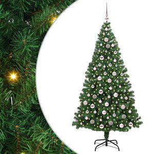 vidaXL &Aacute;rbol de Navidad artificial Verde 210 cm PVC y Acero y Pl&aacute;stico