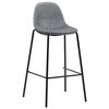vidaXL Juego de mesa alta y taburetes 5 piezas tela gris claro