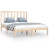 vidaXL Estructura de cama sin colch&oacute;n madera de pino maciza 120x200 cm