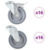 vidaXL Ruedas giratorias con agujero pasador 32 unidades 100 mm
