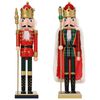 vidaXL Cascanueces de Navidad TURKU 2 uds. Rojo y Negro 50 cm