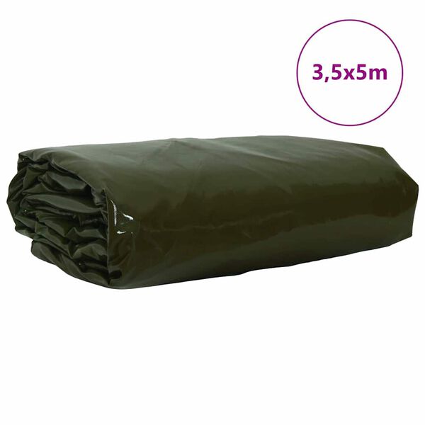 vidaXL Lona 650g / m&sup2; Verde Oliva 3,5 x 5 m