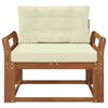 vidaXL Sof&aacute; intermedio de exterior Madera de Acacia S&oacute;lida Natural