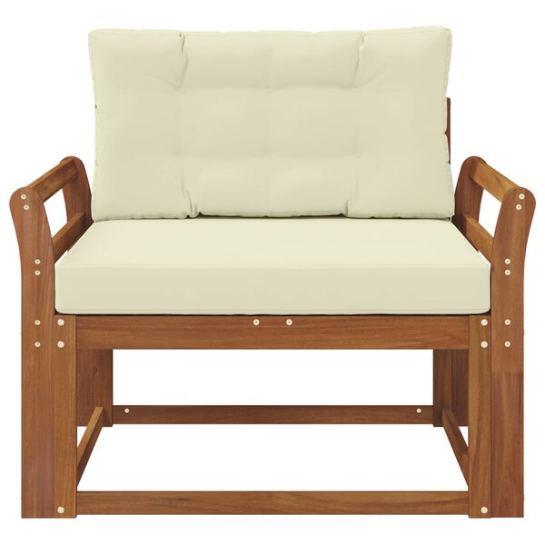 vidaXL Sof&aacute; intermedio de exterior Madera de Acacia S&oacute;lida Natural