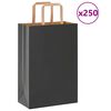 vidaXL Bolsas de papel con asas 250 uds negra 21x11x31 cm