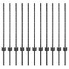 vidaXL Poste de Valla 11 pcs Gris 80 cm Acero
