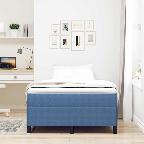 vidaXL Cama tipo Box Spring Azul 120 x 190 cm Tela de Pana