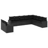 vidaXL Set de sof&aacute;s de jard&iacute;n 10 pzas cojines rat&aacute;n sint&eacute;tico negro