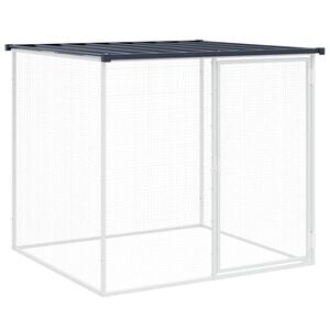 vidaXL Jaula gallinas y toldo acero galvanizado antracita 103x98x90 cm