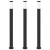 vidaXL Balizas de luz, 3 unidades, 110 cm, acero inoxidable, IP44