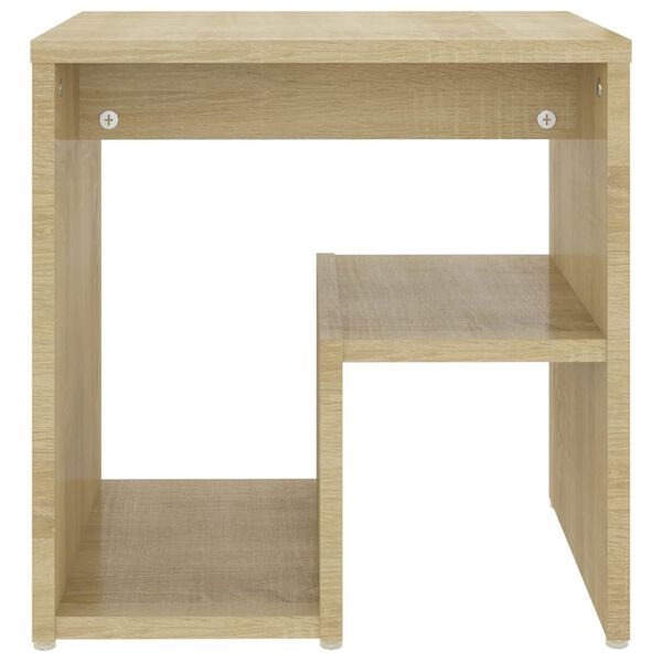 vidaXL Mesita de noche madera contrachapada roble Sonoma 40x30x40 cm