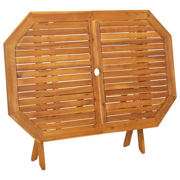 vidaXL Juego de comedor de jard&iacute;n 5 piezas madera maciza de acacia