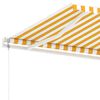 vidaXL Toldo de pie automático amarillo y blanco 350x250 cm