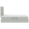 vidaXL Cama con almacenamiento y colch&oacute;n Gris Claro 120 x 190 cm