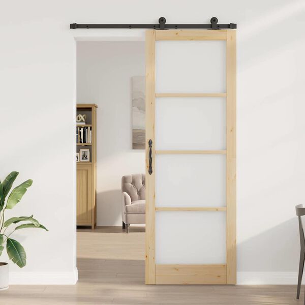vidaXL Puerta Corredera ORKDAL Natural 83 x 232 cm