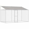 vidaXL Jaula para perro con techo Plateado 400 x 200 x 256 cm