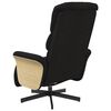 vidaXL Sill&oacute;n reclinable con reposapi&eacute;s tela negra