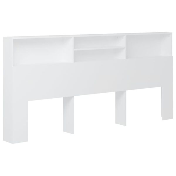 vidaXL Mueble cabecero blanco 220x19x103,5 cm