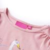 Camiseta infantil de manga larga rosa claro 140