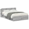 vidaXL Estructura de cama con almacenamiento Sonoma gris 140 x 200 cm