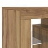 vidaXL Mueble de TV luces LED madera roble artisan 140x36,5x40 cm