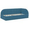 vidaXL Estructura de Cama Esquina con Colch&oacute;n 2 pcs Azul Terciopelo