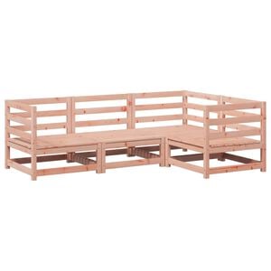 vidaXL Juego de sof&aacute;s de jard&iacute;n 4 pzas madera maciza de abeto Douglas