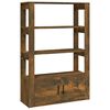 vidaXL Aparador madera contrachapada roble ahumado 80x30x119,5 cm