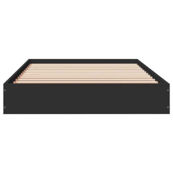 vidaXL Estructura de cama madera de ingenier&iacute;a negra 75x190 cm